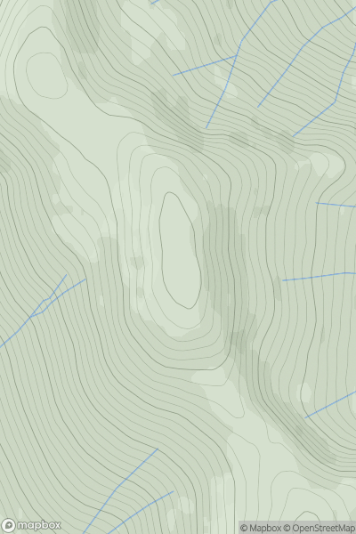 Thumbnail image for Beinn Chaorach [Loch Long to Loch Lomond] showing contour plot for surrounding peak